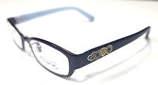 Coach HC5007 Willow 9047 Small Satin Blue Rectangular Eyeglasses 50-16 135 New