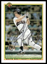 1990 Bowman #319 Scott Fletcher -Hand Signed Autograph
