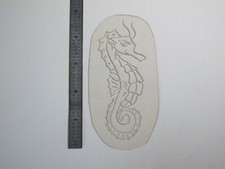 vtg 1960s 1970s Tattoo Flash acetate stencil Seahorse v1 signed OC3