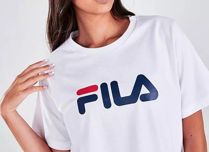 FILA T Shirt Womens Thea Logo Short Sleeve Crew Neck White Medium | eBay