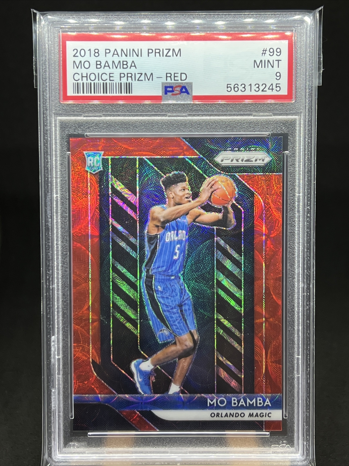 2018-19 Panini Prizm MO BAMBA Choice Red Scope #35/88 Rookie PSA 9 Mint RC #99