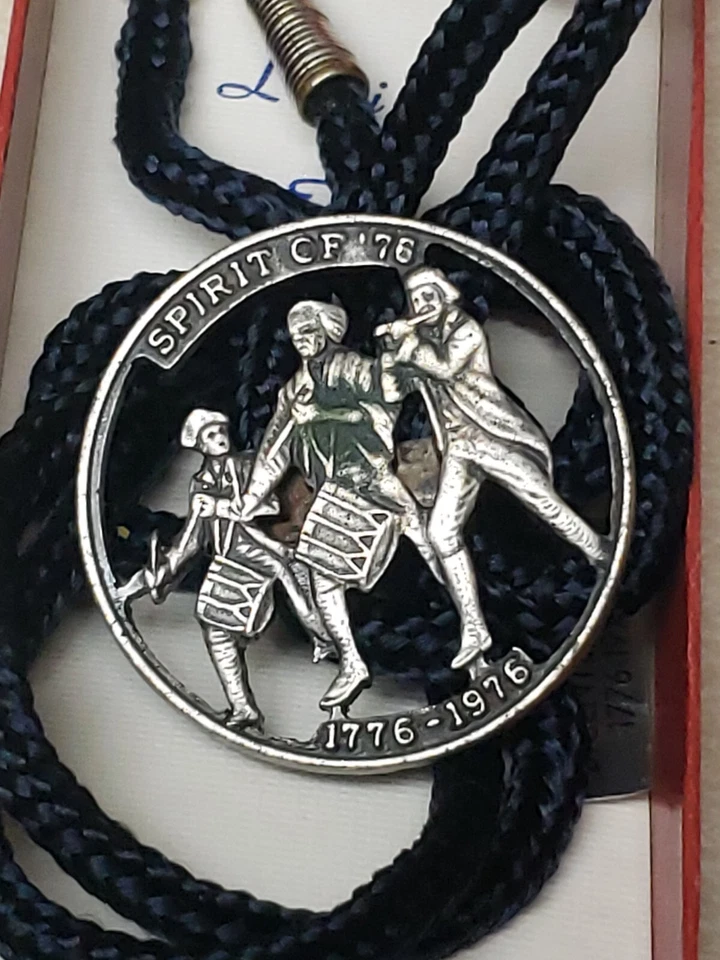 Corbata para hombre Western Cowboy Lariat Bolo Eagle Spirit of '76 Bicentenario 1776-1976 Foto 3 de 4