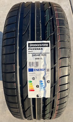 FOUR NEW BMW i8 Bridgestone Potenza S001 Tires (2X) 245/40R20