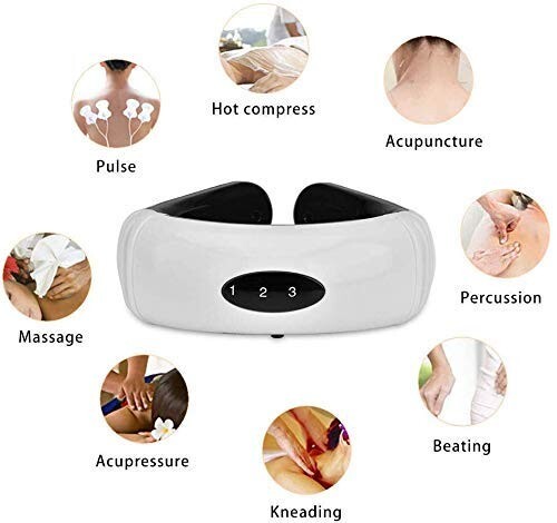 Neck Massager Electric Pulse 6 Modes Magnetic Therapy Pain Relief Device - Picture 3 of 8