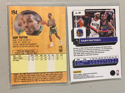 Gary Gary Payton Father/Son Basketball Card Package