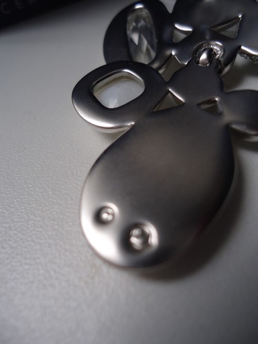 Swarovski Crystals Stunning Large Silver Tone Designer Pendant necklace N+ Tags - Picture 13 of 13