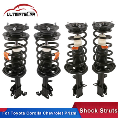 Set 4 Complete Shock Absorbers Struts w/Coil For 93-02 Toyota Corolla Front+Rear