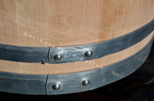 Weinfass Holzfass halbiert Miniteich Pflanzkübel Holz halbes Fass 12 - 100 Liter - Bild 9 von 16