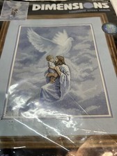 Dimensions  Counted Cross Stitch  Dove of Peace  Jesus  11X14  Vintage  1999
