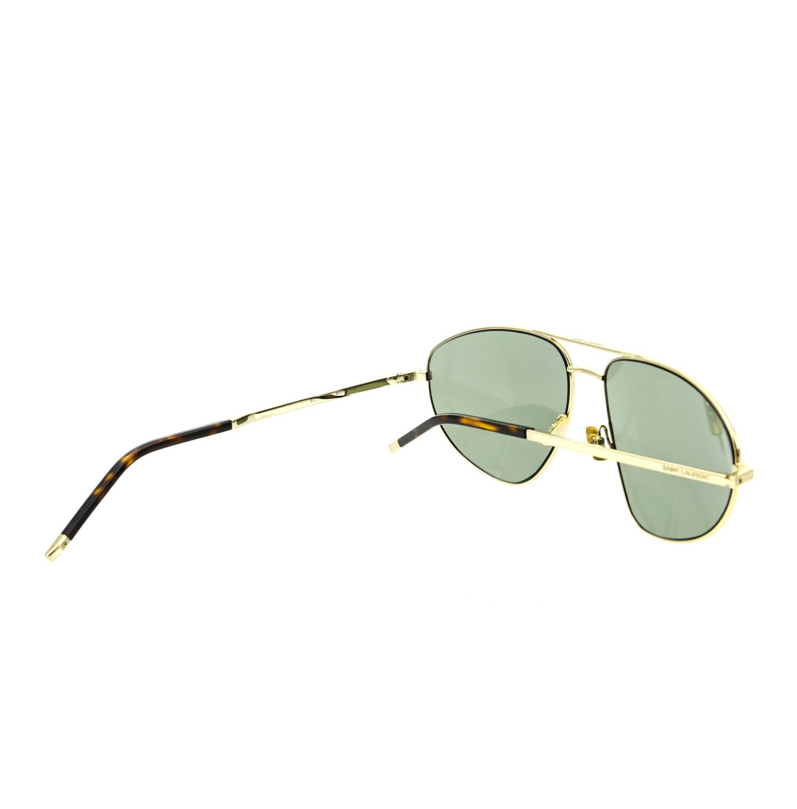 Occhiali da sole Saint Laurent SL211 unisex pilota metallo 60 mm oro verde R2137