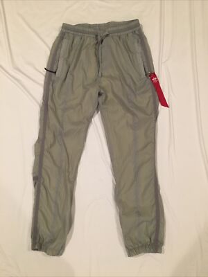 Alpha Industries Gray PT Mesh Lined Track Pants Men's Size M Reflective