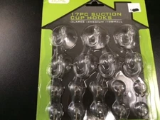 2pack Suction Cup Hooks Combo 17 pieces, Window Hanging Suction Cups 