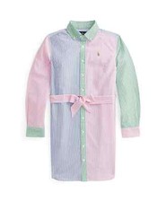 NWT Ralph Lauren Girls Seersucker Fun Shirtdress Size 6