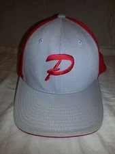 Phillies P Hat Richardson Pro Cotton 185 Flex Fit Med Lg Gray Red Cap