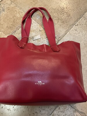 Coach Large Derby Tote Bag Red 58660 | eBay