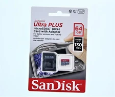 SanDisk Ultra Plus MicroSDXC UHS-I Card With Adapter (64GB)