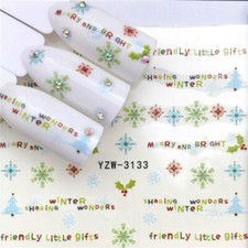 Multicolor Christmas Tree Snowflake PVC Nail Art Decoration Stickers #864-3133
