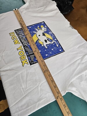 Vintage 90s New York City Flying Cow Over The Moon T-shirt
