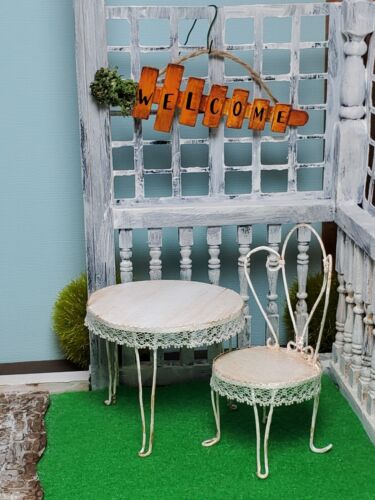 Miniature Dollhouse Furniture Welcome Carrot Sign - Afbeelding 1 van 3