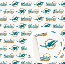 Dolphins FAUX LEATHER SHEET 8 x 12" 1213321 Football Miami SMOOTH TEXTURE