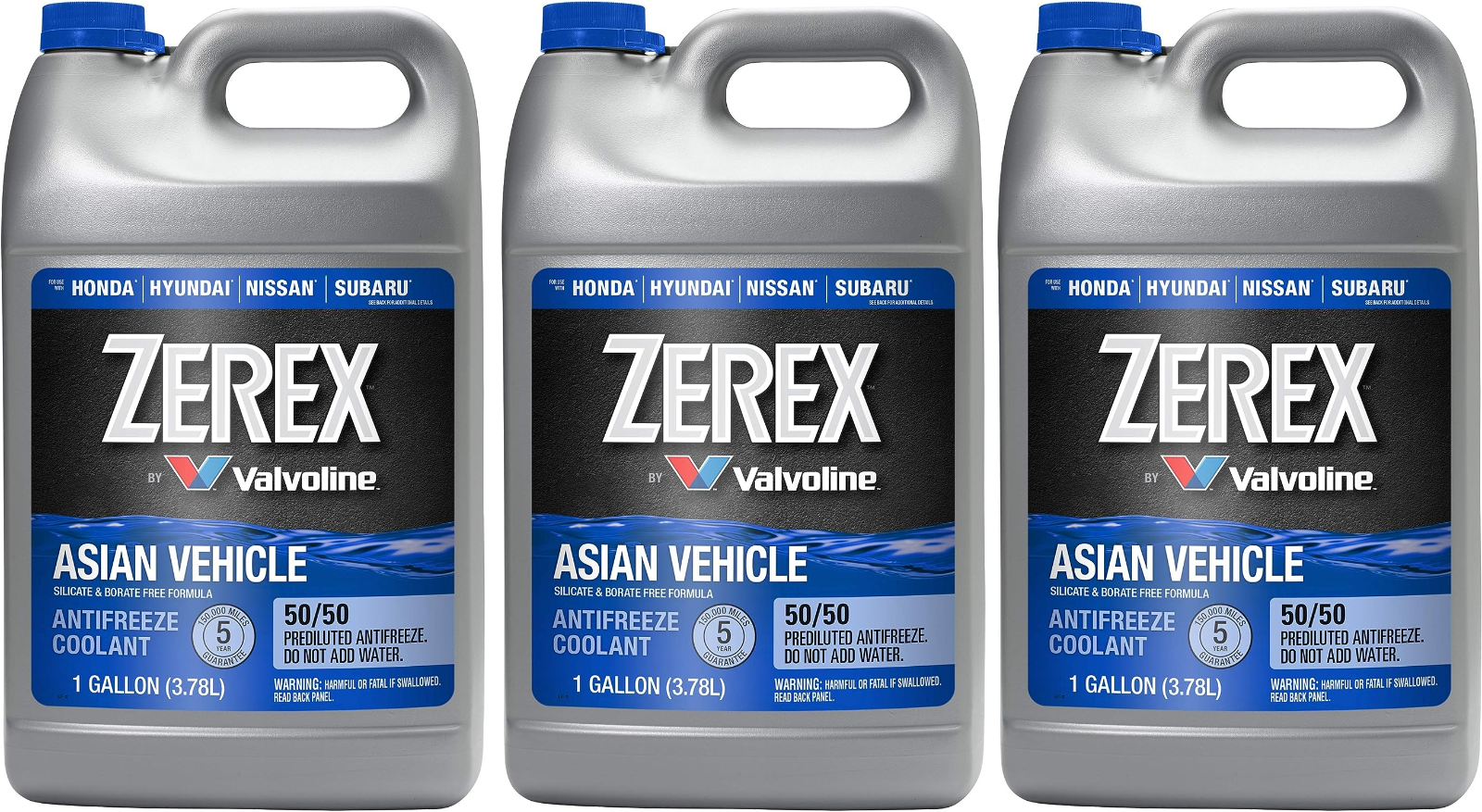 3PK ZEREX Coolant / Antifreeze for Honda Acura Civic Accord Prelude