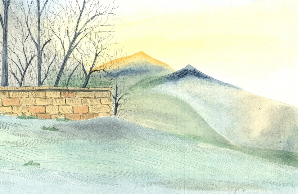 Borris Saillart Au bout de la cloture FIRMADO 26" X 20" grabado 1975 contemporáneo Foto 4 de 4