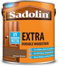 2,5 l Sadolin Extra Oil Based Zewnętrzna wewnętrzna bejca na drewno Orzech afrykański