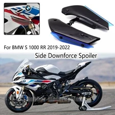 For BMW S1000RR 2015-2018 Black Blue Side Spoiler Downforce Winglets Fairing