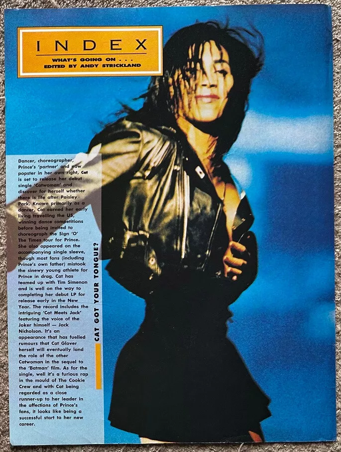 CAT GLOVER 1989 Full page UK magazine poster PRINCE eBay