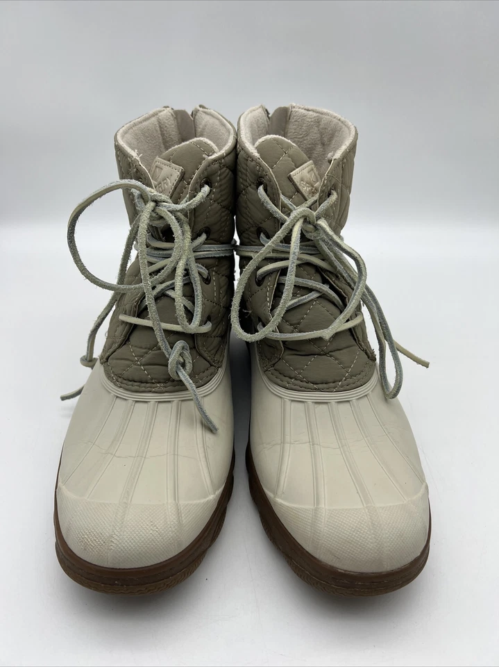 Botas Sperry Mujer 9M Agua Salada Acolchadas Impermeables Pato Tobillo STS80755 Marfil Foto 2 de 4