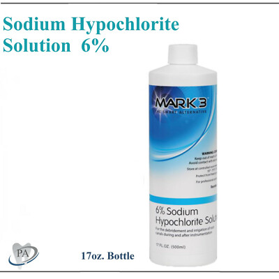 Dental Endo Sodium Hypochlorite Solution 6% 17oz.Root Canal Treatment Made in US