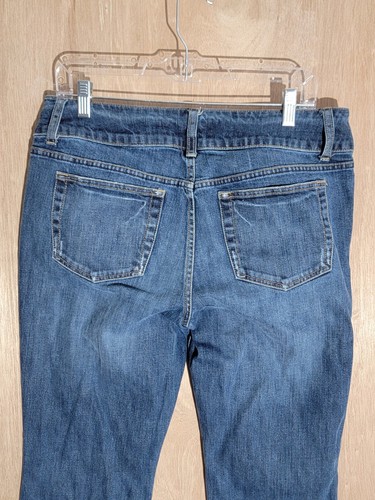 london jeans womens size 12 bootcut mid rise stretch denim dark wash blue - Picture 7 of 10
