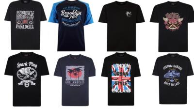 Espionage Men,s Big Size Printed Tee Shirts in Size 2XL-8XL Multiple Options