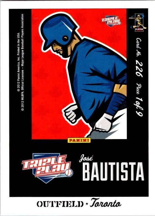 2012 Panini Triple Play #226 Jose Bautista - Image 2 of 2