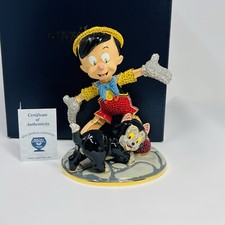 Disney Arribas Brothers Ltd Ed 2012 Pinocchio & Figaro Jeweled Swarovski Figure