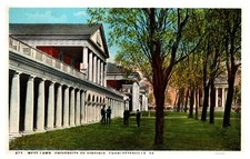 postcard West Lawn University of Virginia Charlottesville Va A8650
