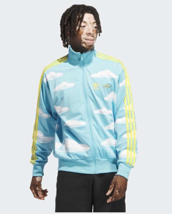 ADIDAS x Simpsons Cloud Track Jacket Mens Medium Blue White