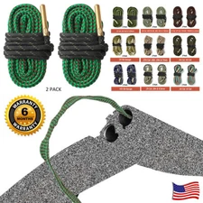 2PCS Reusable Bore Cleaner Rope Guns Barrel Cleaners for Guns Cleaning
