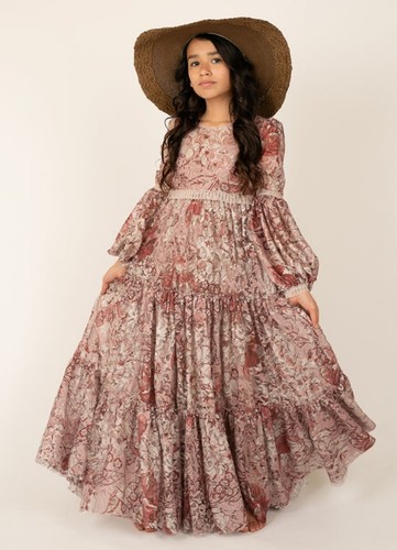 Joyfolie Girl's Cybele Dress in Mauve Floral Size 12 NWT Wedding Dance
