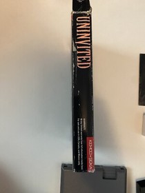 AUTHENTIC UNINVITED (NINTENDO NES 1991) CARTRIDGE BOX INSTRUCTIONS SLEEVE TESTED