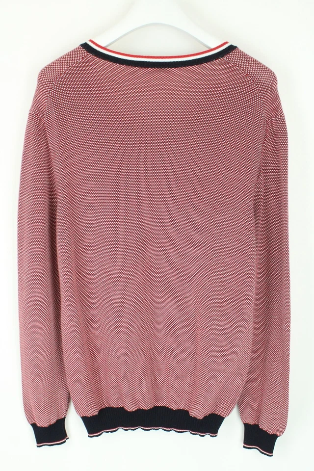 Suéter Dalmine Para Hombre (UE) 54 Punto Ajustado Ala a Rayas Cuello en V Manga Larga Foto 2 de 4