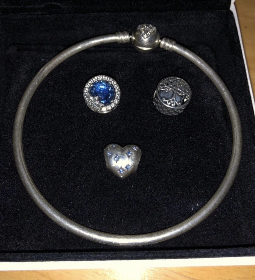 Pandora Armband, Armreif mit Charms - Bild 4 von 4