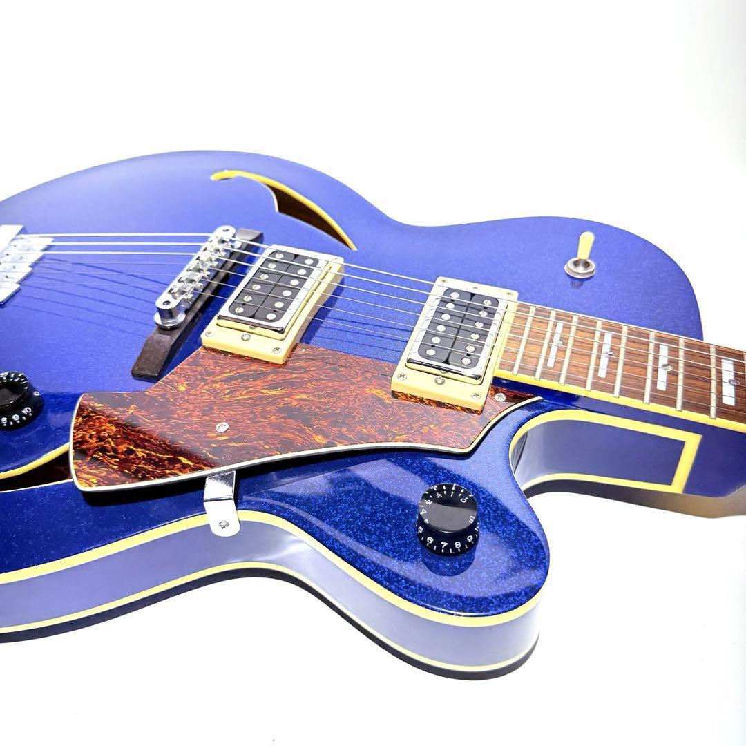 Semi-acoustic Electric Guitar Italia Torino V Blue S/N