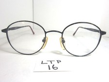 Vtg 80s Unmarked Round Eyeglass Frame Tiverton Black Torotoise LTP-16 