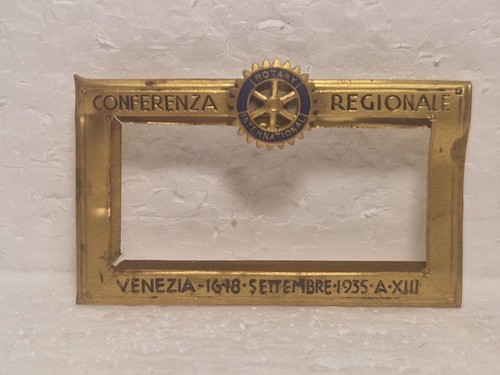 ANTIKES NAMENSSCHILD ROTARY INTERNATIONAL CONFERENCE VENEZIA 16.-18.09 1935 - Bild 3 von 12