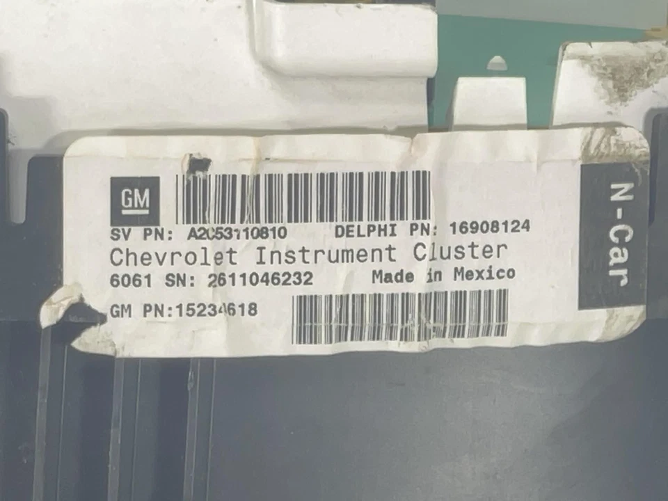 Medidor de velocímetro usado se adapta a: Chevrolet Malibu Cluster 2007 MPH exc. SS Grado A Foto 3 de 4