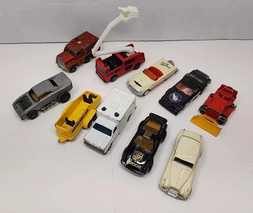 10x Lot Matchbox Cars Trucks Lesney Diecast Vehicles 70s 80s Read Repair Vintage
