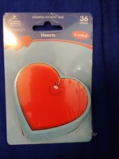 School Supplies: 72 Valentine Hearts Mini Accents Pink, Red Red with Smile