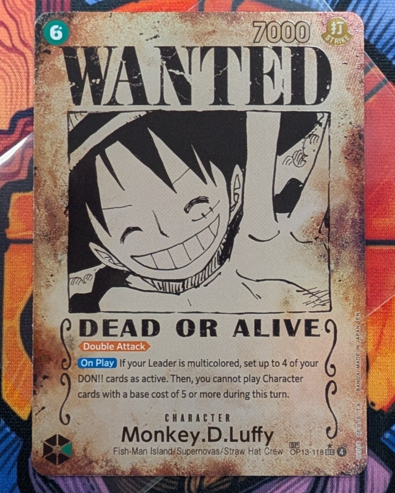 Monkey D Luffy OP13-118 Wanted Poster Carrying On His Will One