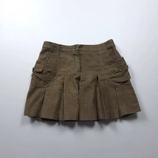 Y2K Vintage Brown Corduroy Mini Skirt L